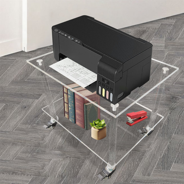 YINXIER 2Tier Under Desk Printer Table With Wheels Wayfair